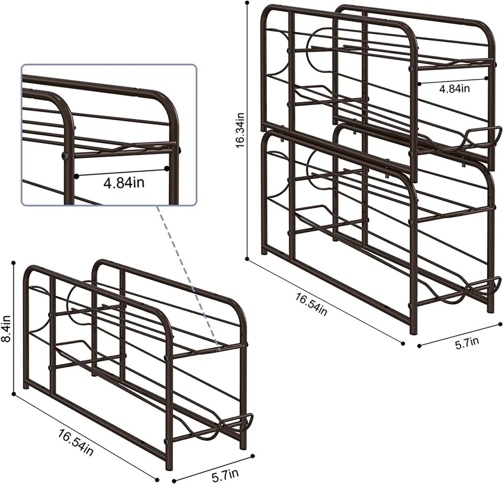 NEX™ 12oz. 20-Can Capacity Black Organizer and Dispenser, 2ct.